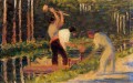 hombres poniendo estacas 1883